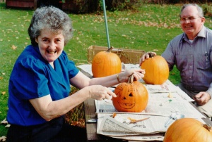 Ma with pumpkin